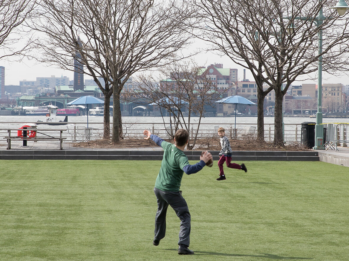 football father son pier 46 turf