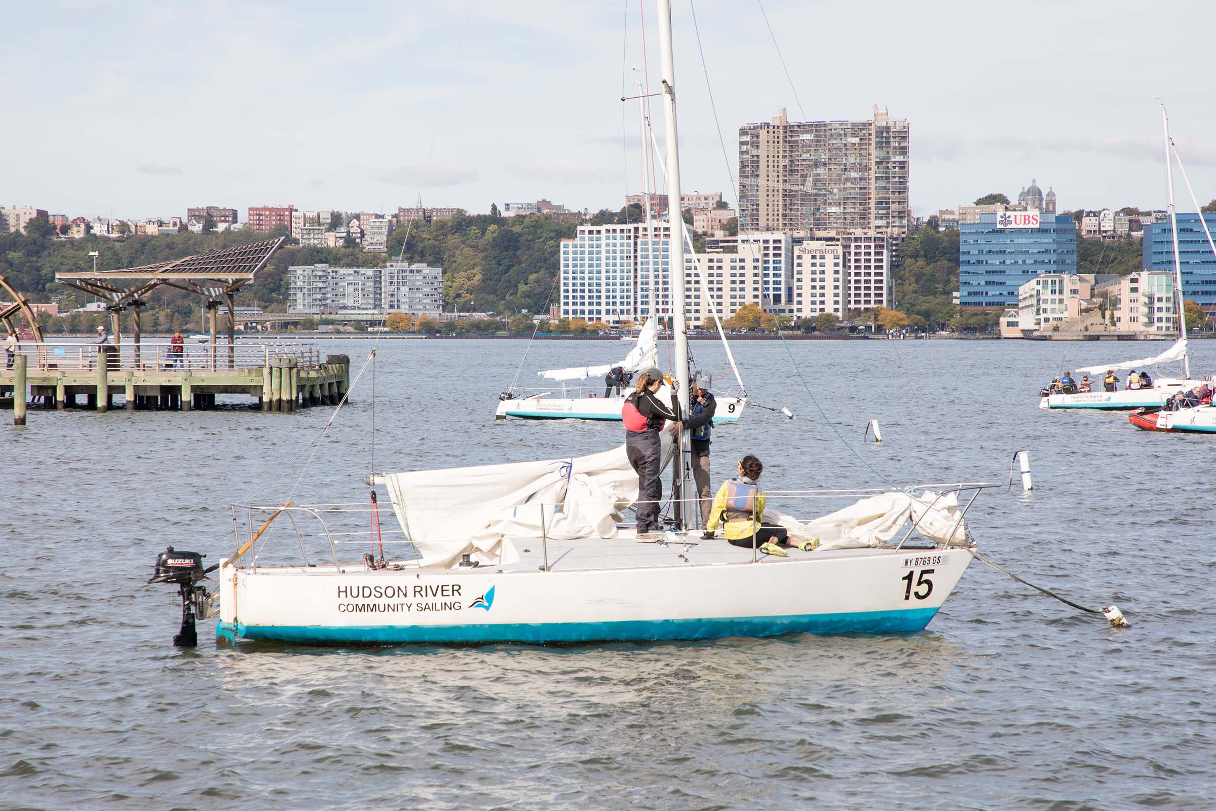 Sailing with the Hudson River Community Sailing program near Pier 66