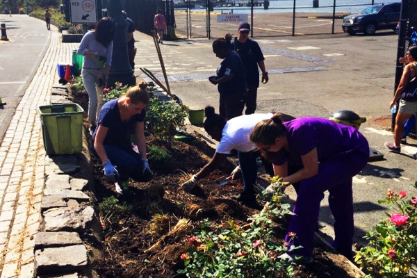 Volunteers help clean up the winter mess and prep for spring