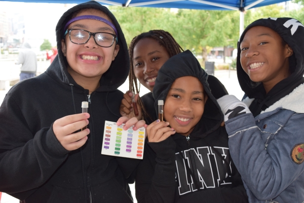 Excited kids enjoy learning about science and conservation