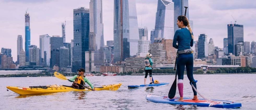 Kayakers enjoying HRPK's Estuarine Sanctuary waters