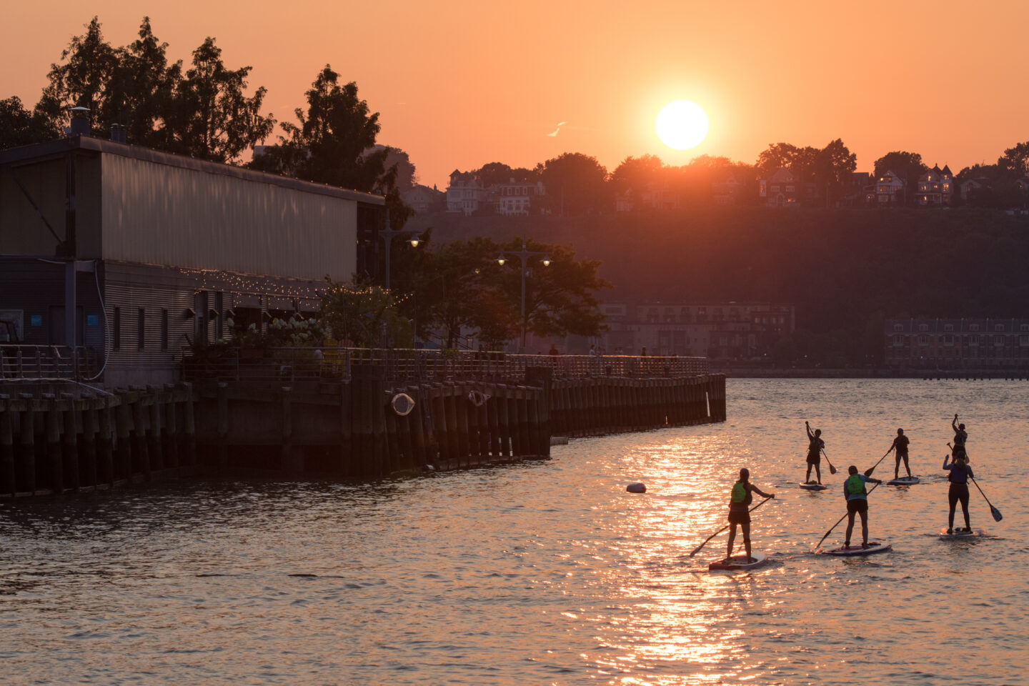 pier 84 sup sunset