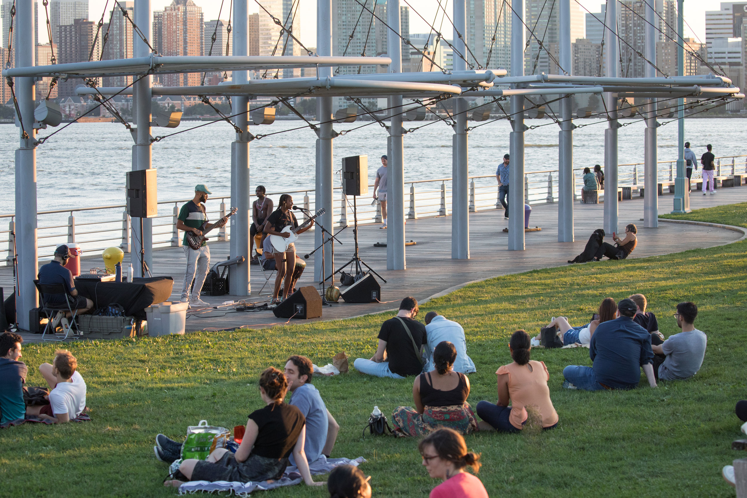 Koku Gonza performs on Pier 45 at Hudson River Park
