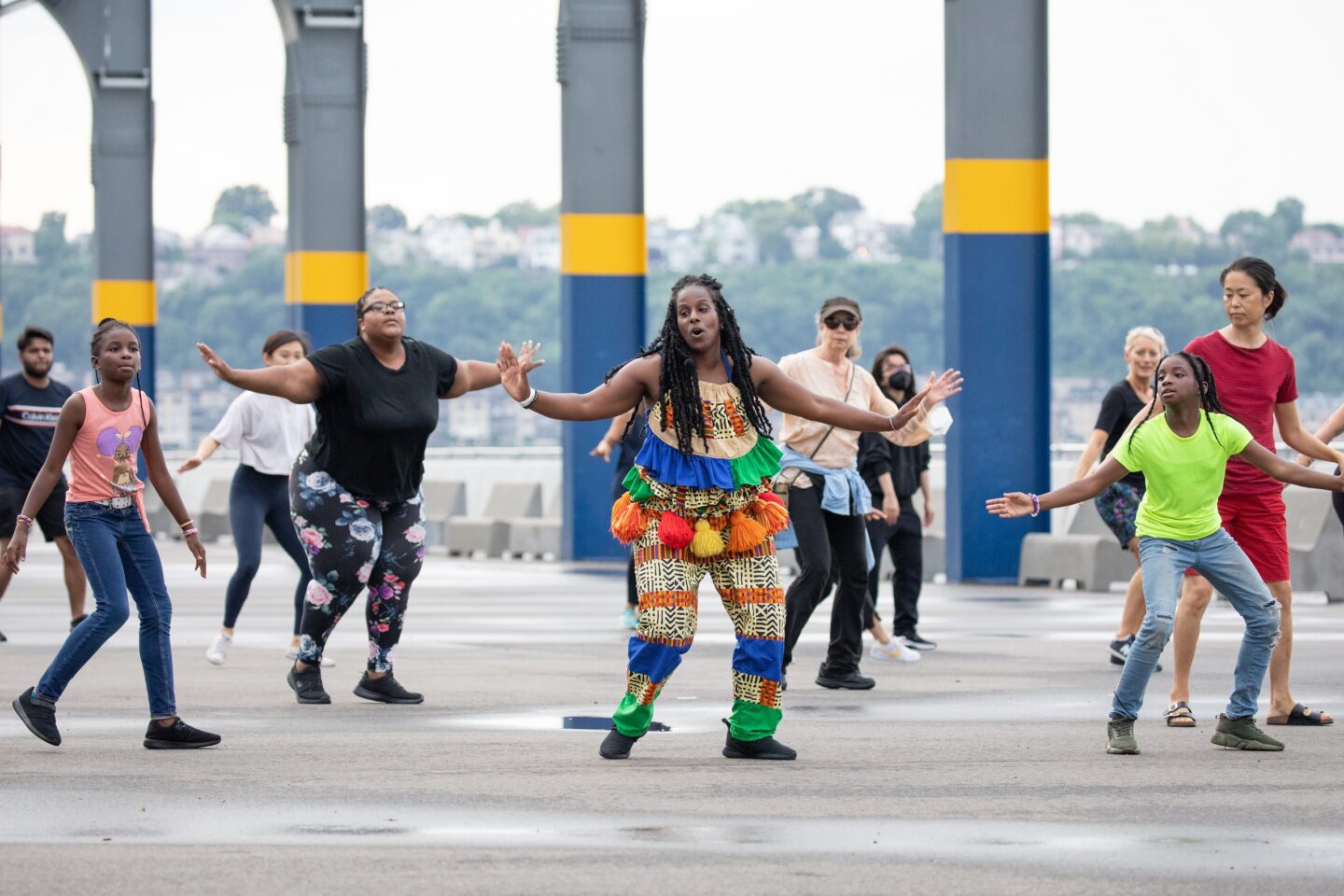 Batingua Arts at Dance at HRPK on Pier 76 leads dance lessons