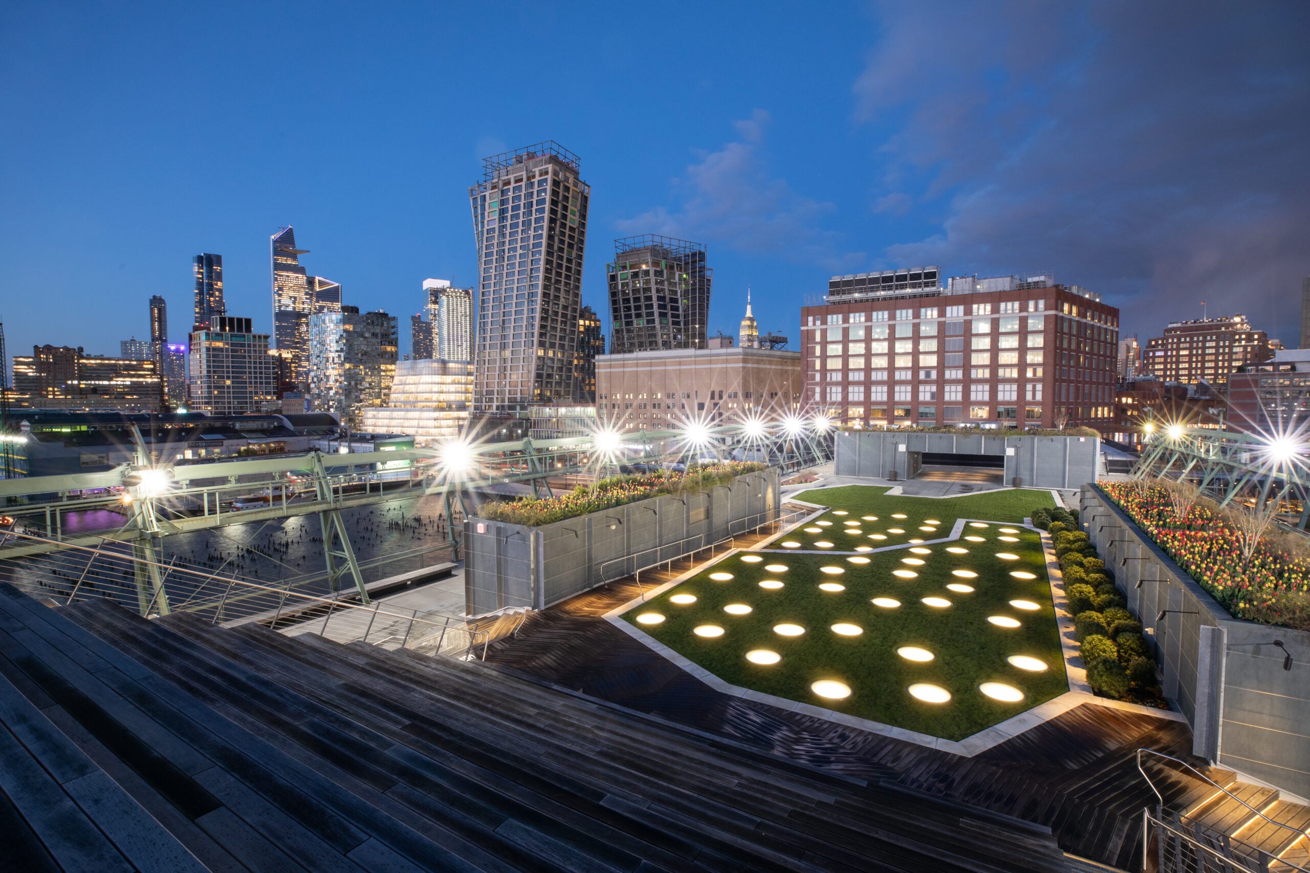 Pier 57 Rooftop at night