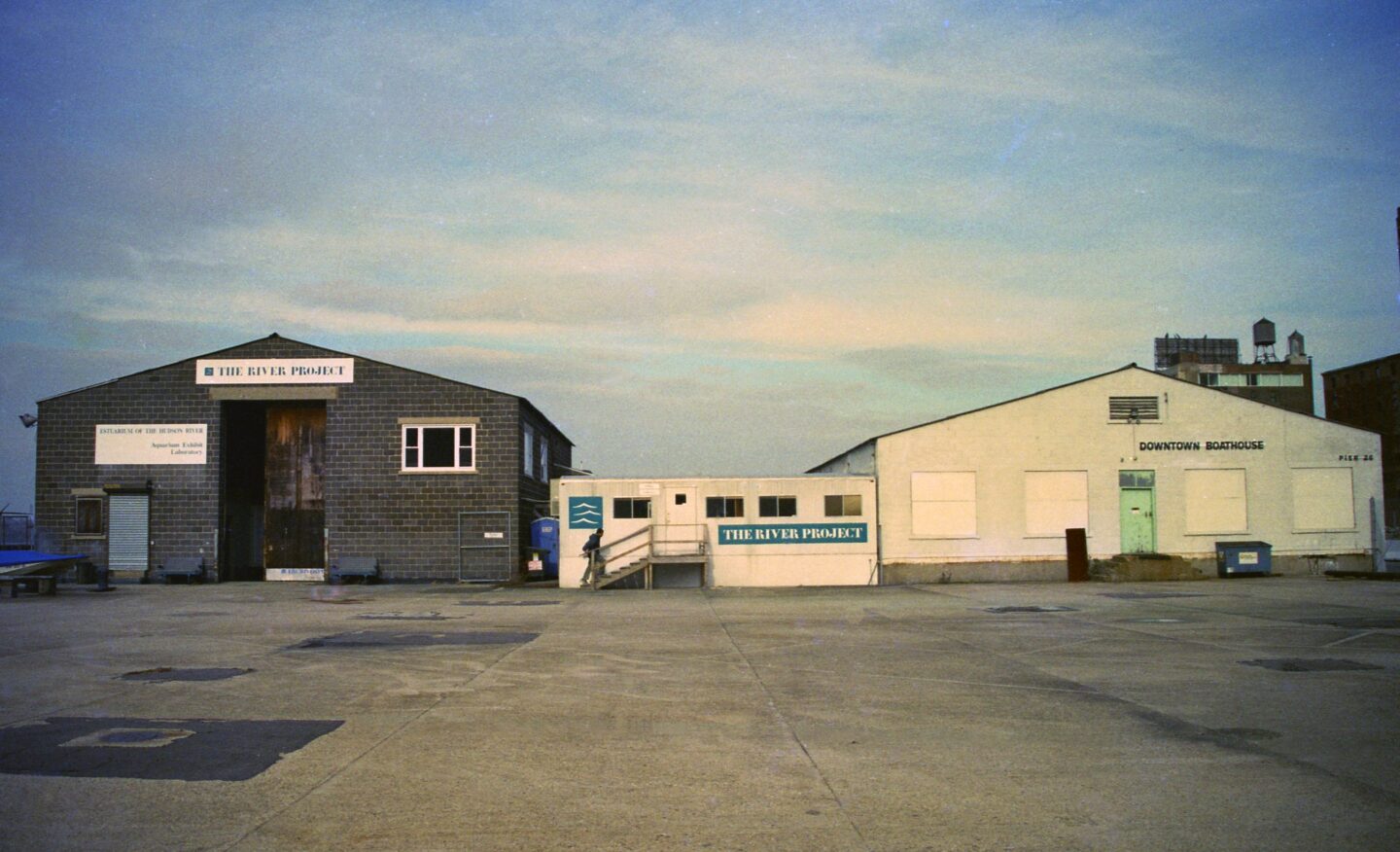 The former River Project and the Downtown Boathouse buildings at Pier 26.