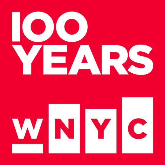WNYC logo with "100 years" text above the logo