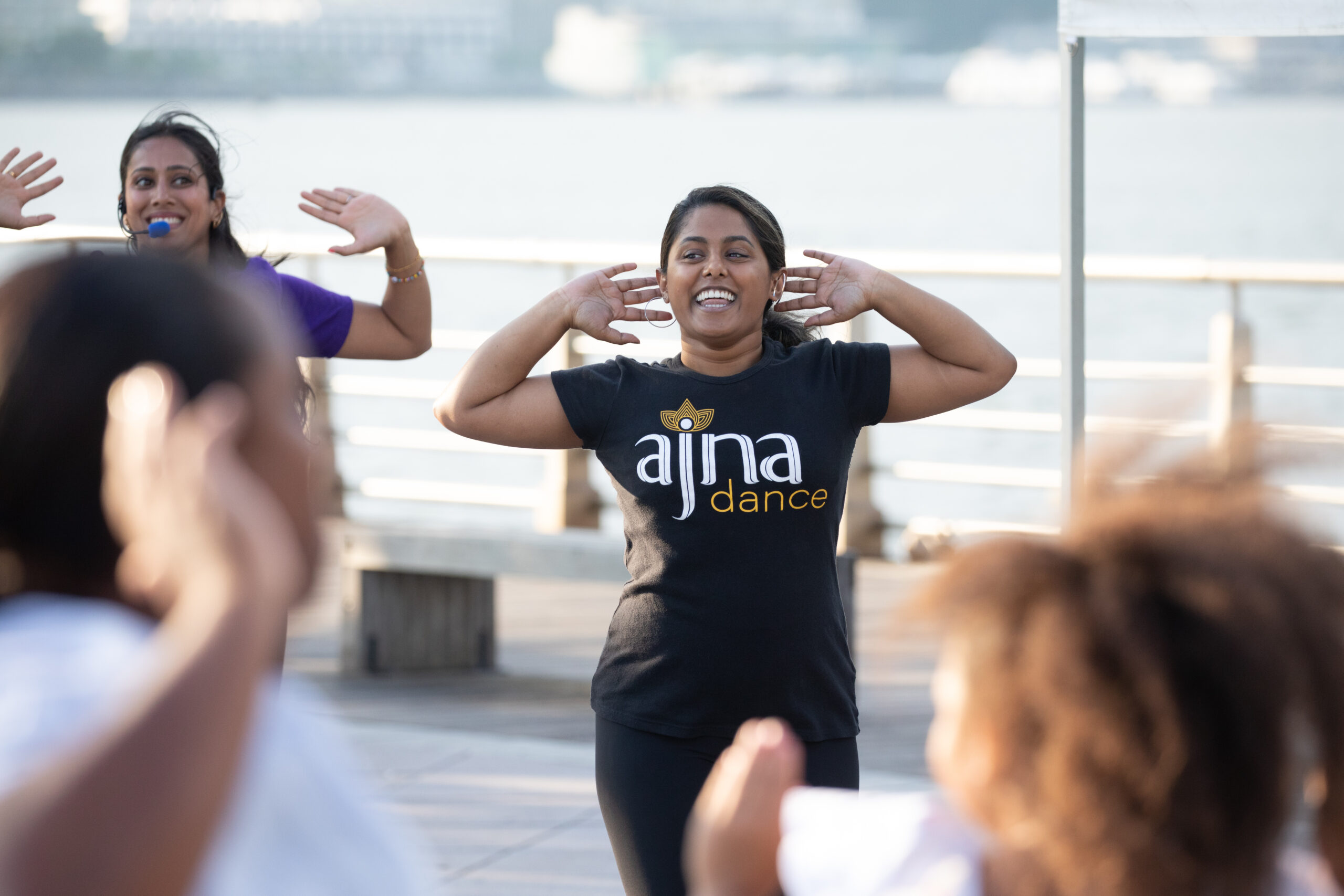 An Ajna Dance Company instructor leads a Bollywood & Bhangra class